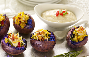 Kashi & Summer Fresh Appetizer Recipe � Mini Baked Purple Potatoes