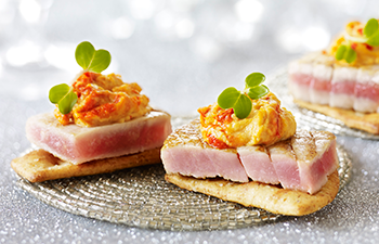 Kashi & Summer Fresh Appetizer Recipe � Seared Tuna with Spicy Hummus