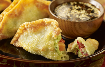 Kashi & Summer Fresh Appetizer Recipe � Edamame Hummus Fried Wontons